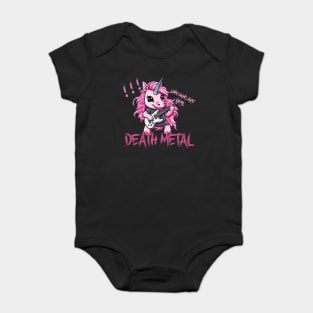 Unicorns Are Real, Dabbing Unicorn Playing on Guitar Baby Bodysuit